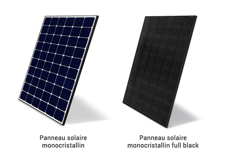 panneau solaire monocristallin et panneau solaire monocristallin full black