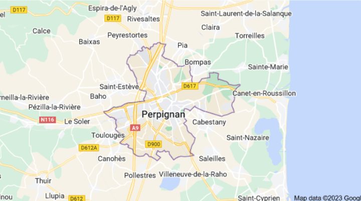 Map Perpignan